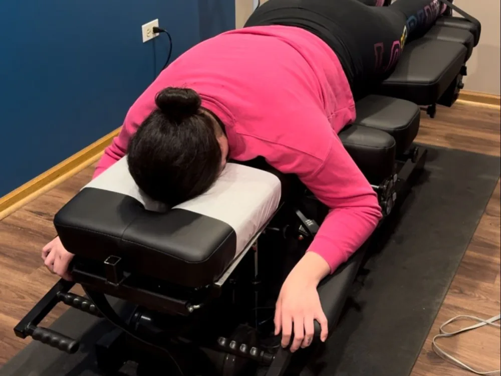 A patient receiving chiropractic care at Juarez Chiropractic in Chicago